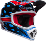 BELL MX-9 MIPS Adult Full-Face Dirt Motorcycle Helmet - Advanced Protection and Comfort Mcgrath Showtime 23 Gloss Black Red  Front Right