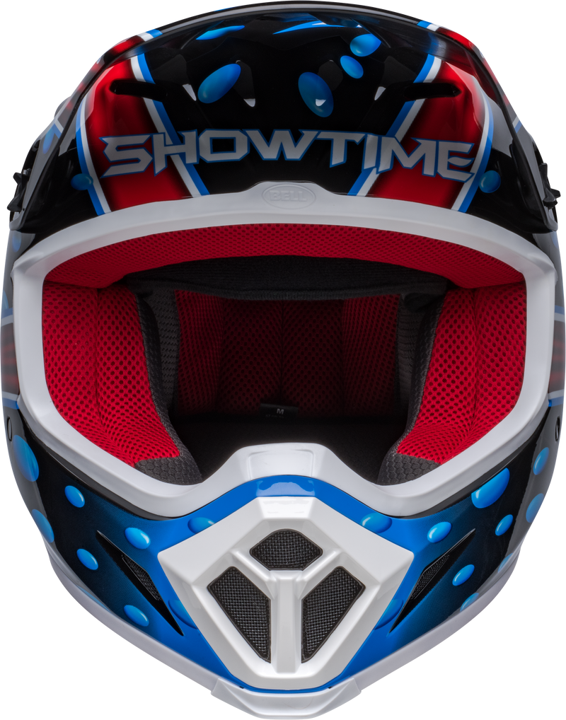 BELL MX-9 MIPS Adult Full-Face Dirt Motorcycle Helmet - Advanced Protection and Comfort Mcgrath Showtime 23 Gloss Black Red Front