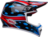 BELL MX-9 MIPS Adult Full-Face Dirt Motorcycle Helmet - Advanced Protection and Comfort Mcgrath Showtime 23 Gloss Black Red  Right