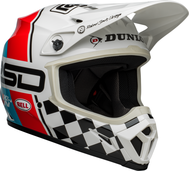 BELL MX-9 MIPS Adult Full-Face Dirt Motorcycle Helmet - Advanced Protection and Comfort The Ralle Gloss White black Front Right