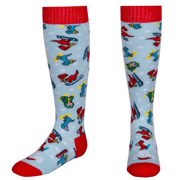 Hot Chillys Youth Dinosaur Mid Volume Sock