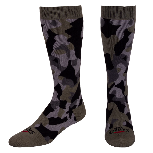 Hot Chillys Men Textured Camo Mid Volume Sock