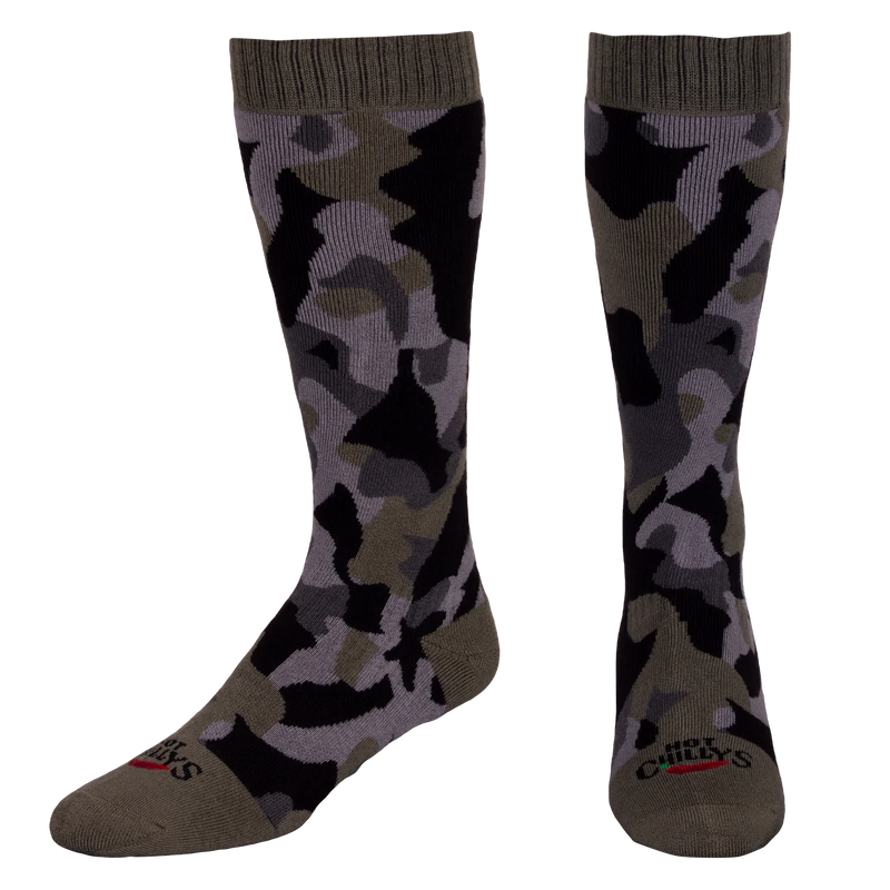 Hot Chillys Men Textured Camo Mid Volume Sock