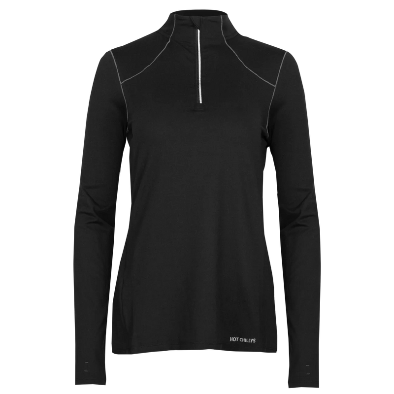 Hot Chillys Women's Clima-Tek Zip T Midweight Relaxed Fit Base Layer
