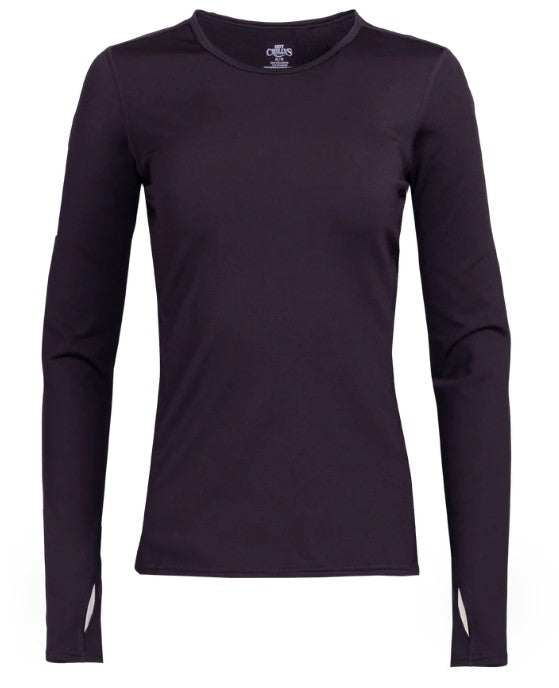 Hot Chillys Women Micro-Elite Chamois Crewneck Top Midweight Body Fit Base Layer