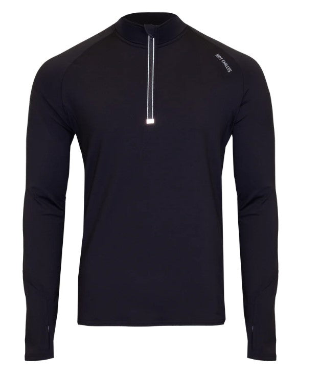 Hot Chillys Men's Micro Elite Chamois Zone Zip-T Midweight Body Fit Base Layer