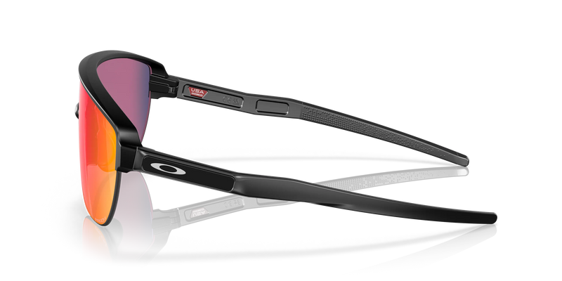 Oakley Corridor Rectangular Men Sunglasses - Front view, showcasing semi-rimless shield design and Unobtainium features