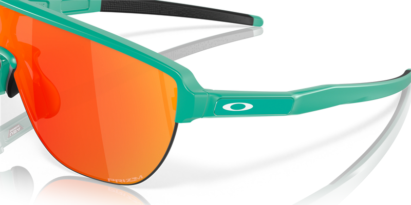 Oakley Corridor Rectangular Men Sunglasses - Front view, showcasing semi-rimless shield design and Unobtainium features
