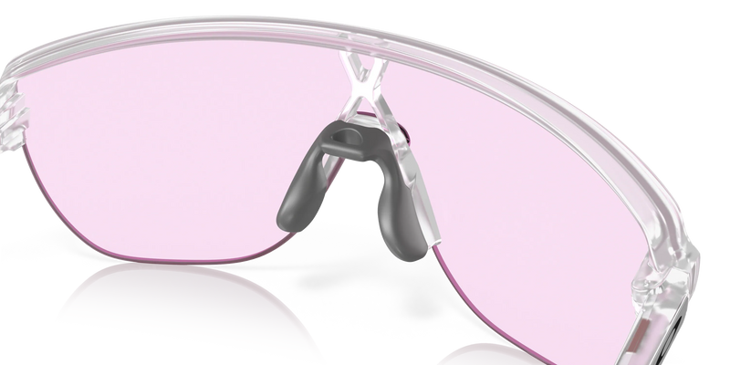 Oakley Corridor Rectangular Men Sunglasses - Front view, showcasing semi-rimless shield design and Unobtainium features