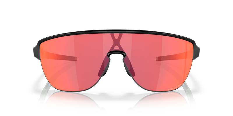 Oakley Corridor Rectangular Men Sunglasses - Front view, showcasing semi-rimless shield design and Unobtainium features