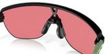 Oakley Corridor Rectangular Men Sunglasses - Front view, showcasing semi-rimless shield design and Unobtainium features