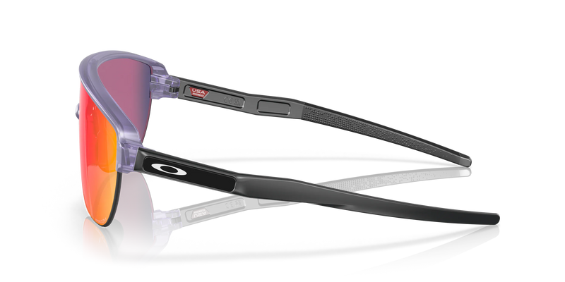 Oakley Corridor Rectangular Men Sunglasses - Front view, showcasing semi-rimless shield design and Unobtainium features