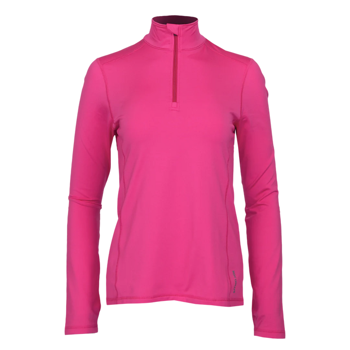 Hot Chillys Women Micro-Elite Chamois Solid Zip-T Base Layer Pink