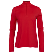 Hot Chillys Women Micro-Elite Chamois Solid Zip-T Base Layer Red
