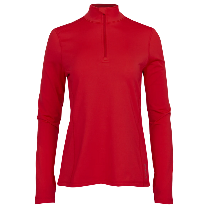 Hot Chillys Women Micro-Elite Chamois Solid Zip-T Base Layer Red