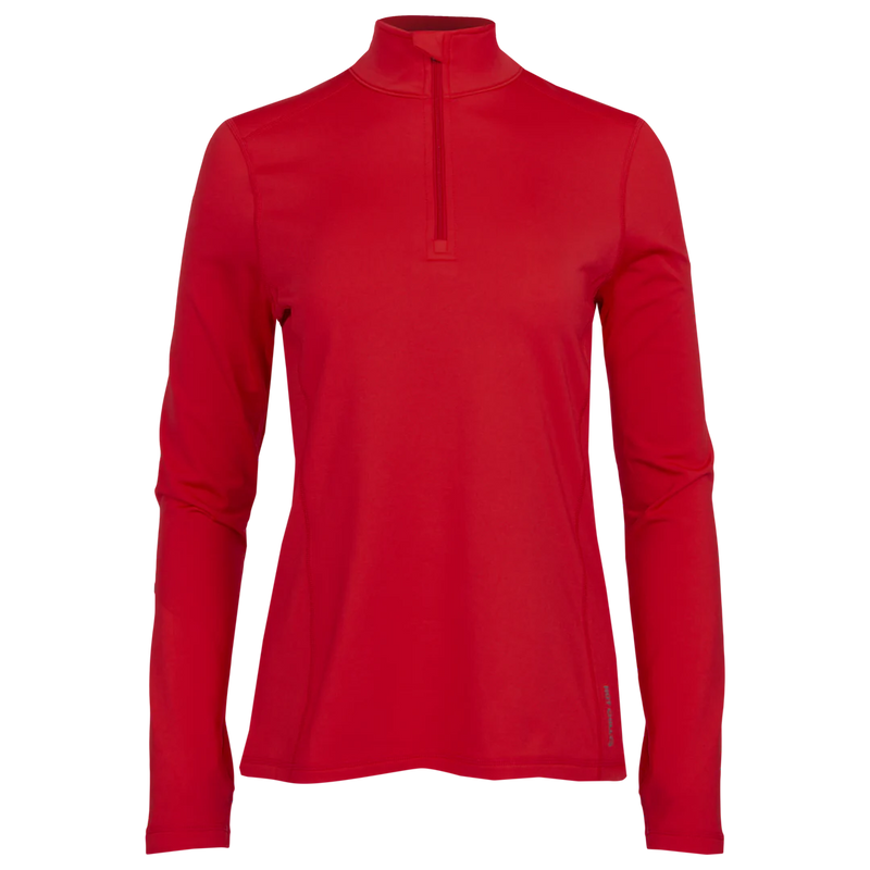 Hot Chillys Women Micro-Elite Chamois Solid Zip-T Midweight Body Fit Base Layer