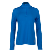 Hot Chillys Women Micro-Elite Chamois Solid Zip-T Base Layer Blue