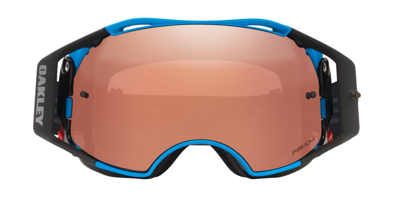 Oakley Airbrake Unisex MTB Goggles - Front view, showcasing Factory Lite Vent mesh for airflow and protection