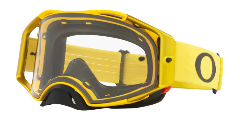 Oakley Airbreak MX Bike Clear Lenses,  Moto Yellow Strap