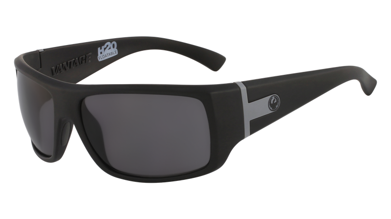 Dragon Alliance Vantage LL H2O Sunglasses, Matte Black H2O  Frame LL Smoke Polar Lens