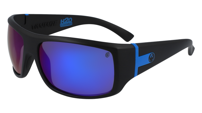 Dragon Alliance Vantage LL H2O Sunglasses, Matte Black H2O  Frame LL Smoke Polar Lens