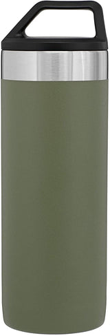 Stanley Master Unbreakable Packable Vacuum Mug 18 ounces (Olive Drab) 10-02661-010 Insulated Ice Drinks Hot Long Duration Long-lasting Travel Handsfree Leak-proof BPA-Free Stainless Steel Old Classic Logo