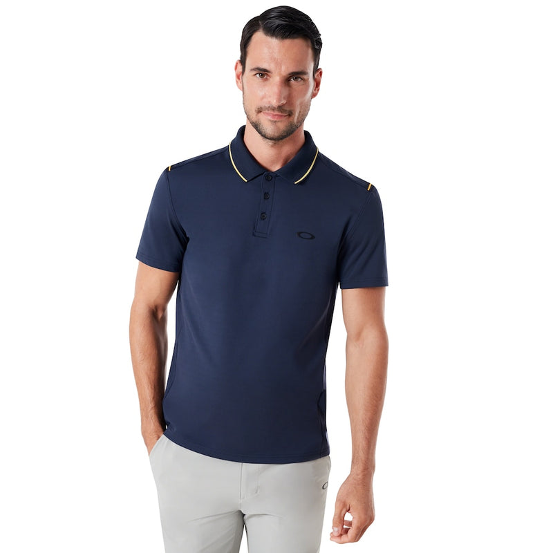 Oakley Polo Shirt Ss Ribbed Details Men Golf Polo Shirt
