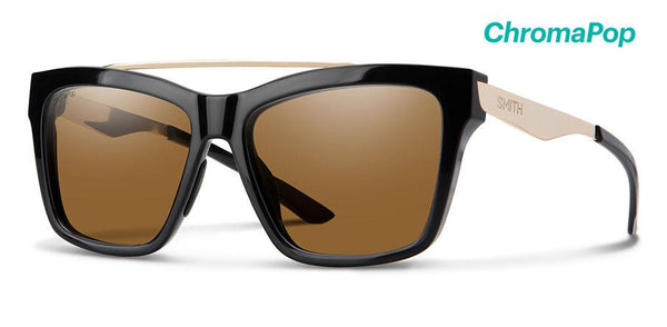 Smith Optics The Runaround Women's ChromaPop Sunglasses Black Frame Polarized Brown Lens