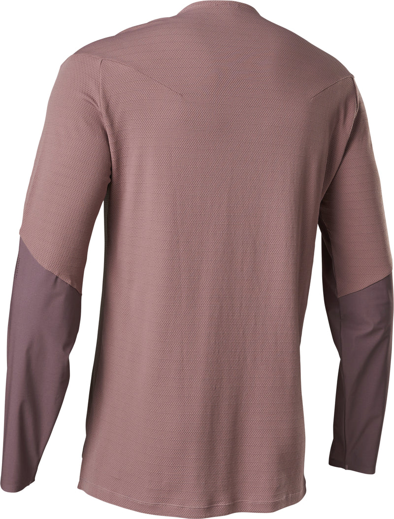 Fox Racing Flexair Pro Long Sleeve Men's MTB Jersey - Front view, showcasing Polartec® Delta™ panel and Dyneema® shoulders