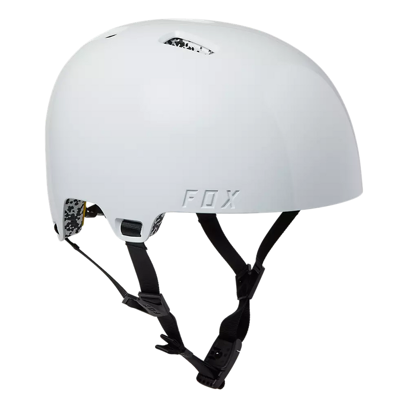 Fox Racing Unisex Flight Pro Helmet - Front view, showcasing MIPS technology and 360 fit system White 2