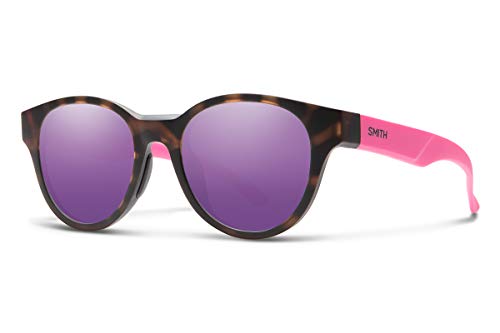 Smith Snare Carbonic Sunglasses, Matte Havana Frame Violet Mirror Lens