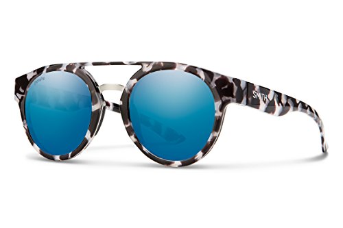 Smith Range Round Sunglasses, Choco Tort Frame ChromaPop Blue Mirror Lens