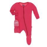 KicKee Pants Bamboo Solid Footie with Zipper