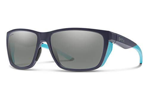 Smith Longfin Sunglasses, Matte Deep Ink Frame ChromaPop Polarized Platinum Mirror Lens