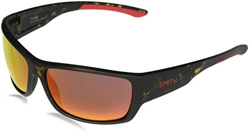 Smith Forge Carbonic Polarized Sunglasses, Matte Camo Frame Polarized Red Mirror Lens