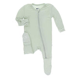 KicKee Pants Bamboo Solid Footie with Zipper