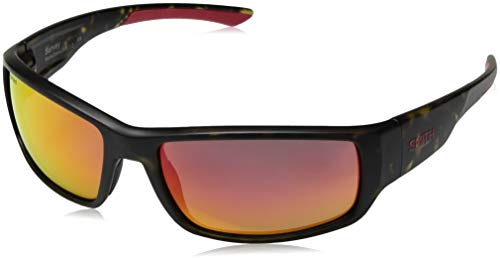 Smith Survey Carbonic Polarized Sunglasses, Matte Camo Frame Polarized Red Mirror Lens
