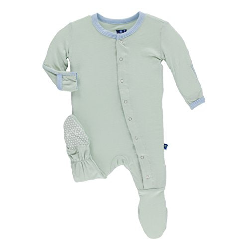 KicKee Pants Bamboo Solid Footie with Snaps 