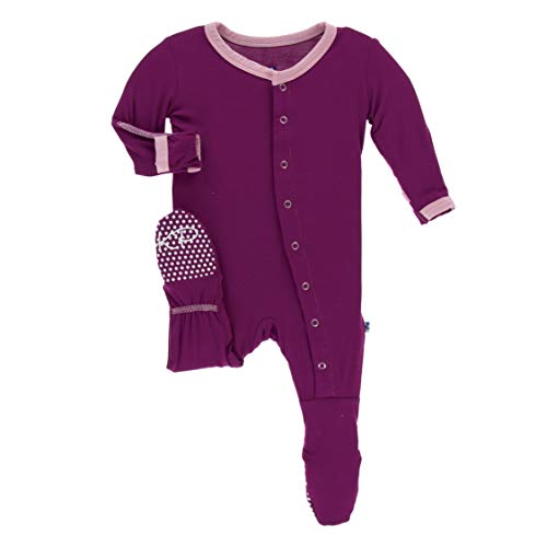 KicKee Pants Bamboo Solid Footie with Snaps 