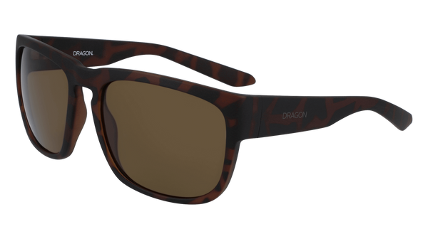 Dragon Alliance Rune XL Sunglasses Matte Tortoise Frame Bronze Lens
