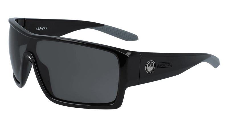 Dragon Alliance Flash LL Sunglasses, Black Frame LL Smoke Lens