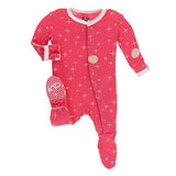 Kickee Pants Bamboo Print Footie with Snaps