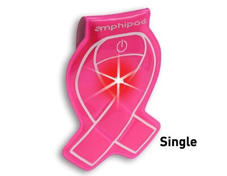 Amphipod Vizlet LED Pink Ribbon Wearable Reflector (Single) - New Day Sports