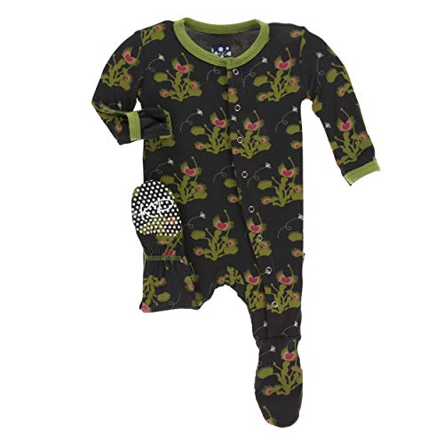 Kickee Pants Bamboo Print Footie with Snaps