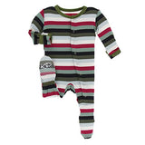 Kickee Pants Bamboo Print Footie with Snaps