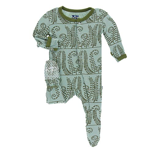 Kickee Pants Bamboo Print Footie with Snaps