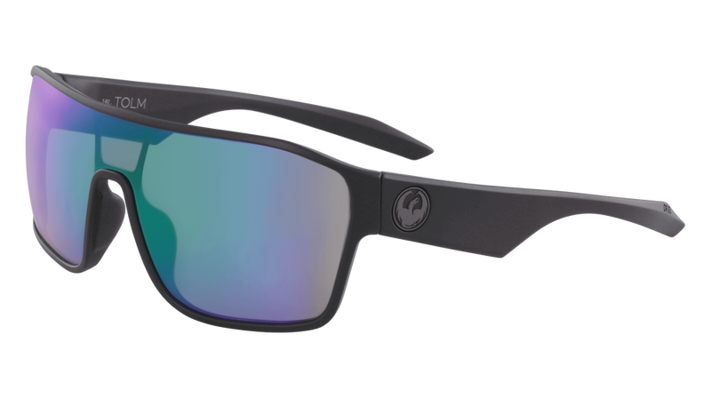 Dragon Alliance Tolm LL Ion Sunglasses, Matte Black Frame LL Red Ion Lens