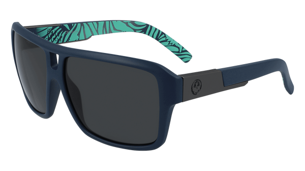 Dragon Alliance The Jam LL Sunglasses, Matte Navy Tropics Frame LL Smoke Lens