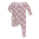 Kickee Pants Bamboo Print Footie with Snaps