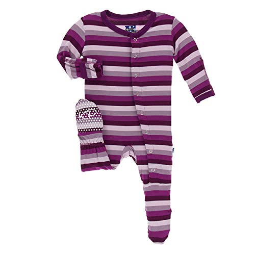 Kickee Pants Bamboo Print Footie with Snaps